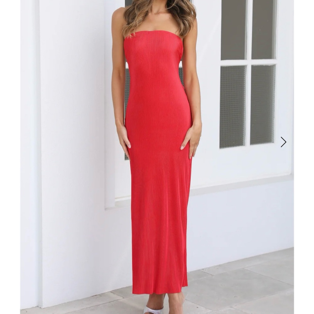 Hello Molly Red Backless Dress